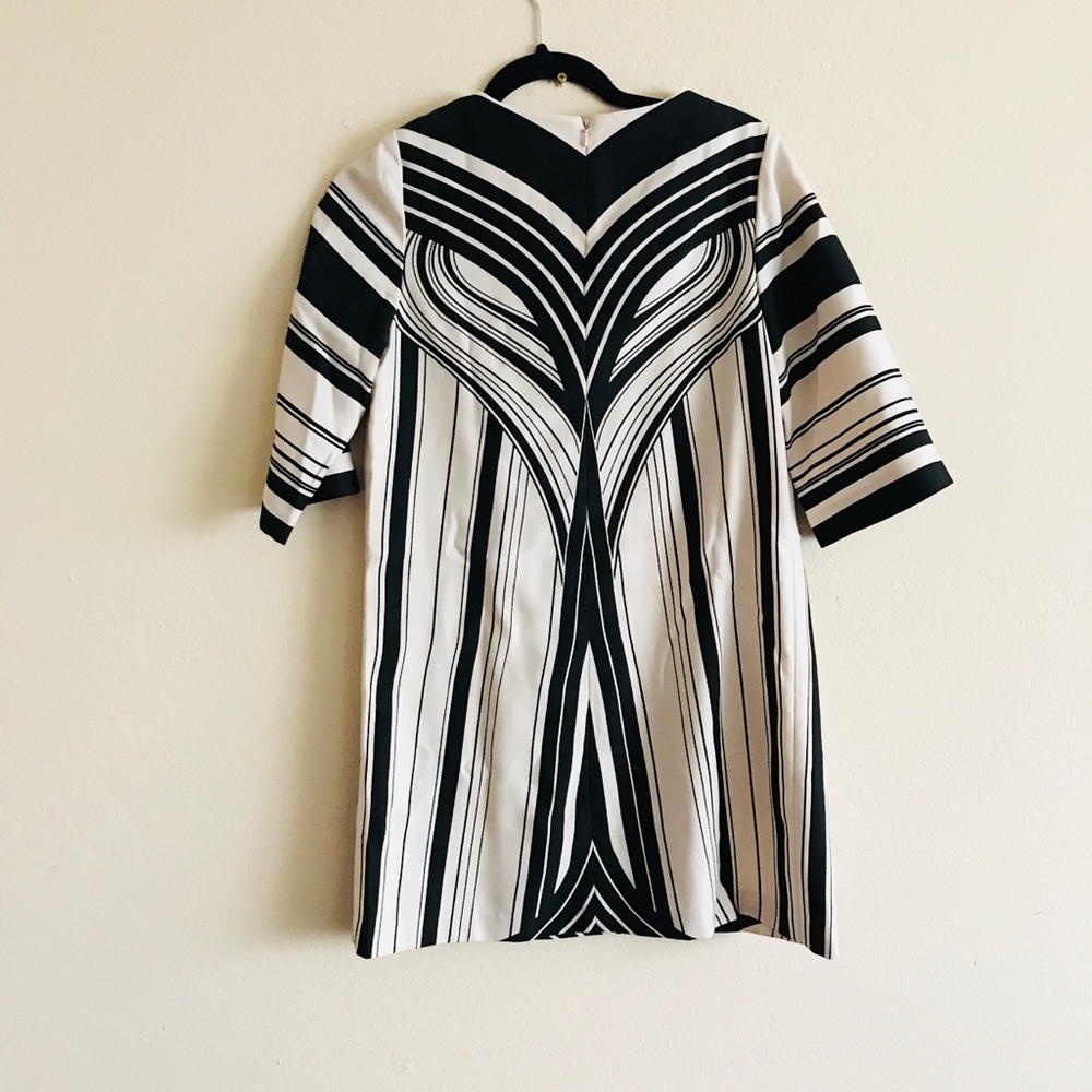 Anthropologie Black and White Geometric Dress - Picture 2 of 5